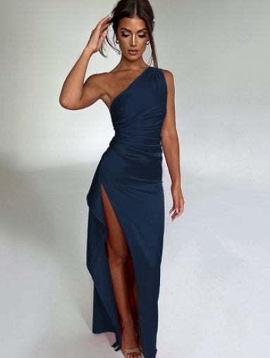 One-Shoulder Damnkleid Satin Series